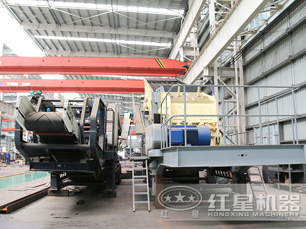 車載移動制砂機生產車間 車載移動制砂機生產車間
