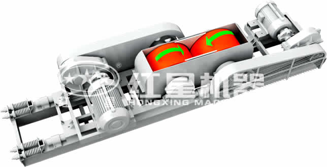 對輥式制砂機工作結(jié)構(gòu) 對輥式制砂機工作結(jié)構(gòu)