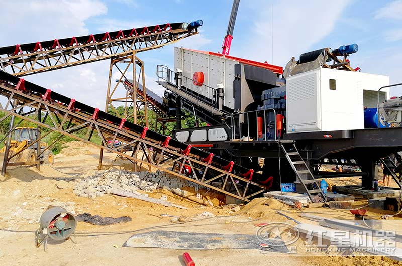 輪胎式砂石生產(chǎn)線現(xiàn)場實拍 輪胎式砂石生產(chǎn)線現(xiàn)場實拍