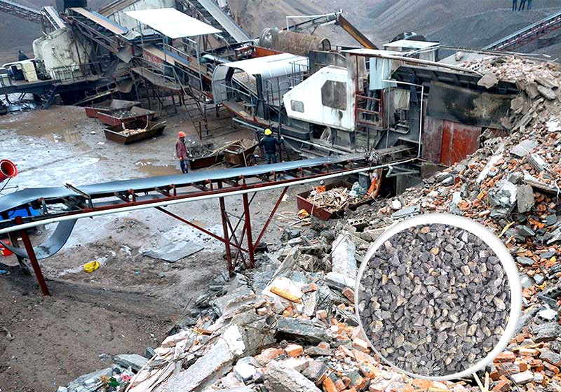 建筑垃圾破碎后的再生骨料 建筑垃圾破碎后的再生骨料